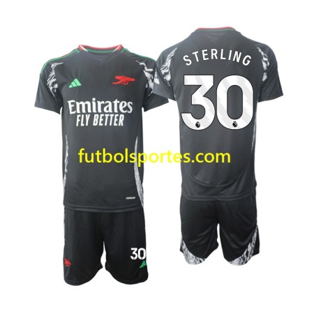 Camiseta Arsenal Sterling 30 Niño Segunda Equipación 2024/2025